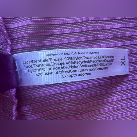 Adore Me Women’s Slip Purple Mulberry XL Jeanne Bodycon Slip New Lace Comfy - Picture 6 of 15